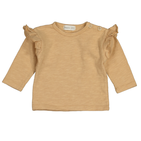Bean's Straw Frilly T-shirt | Sand *