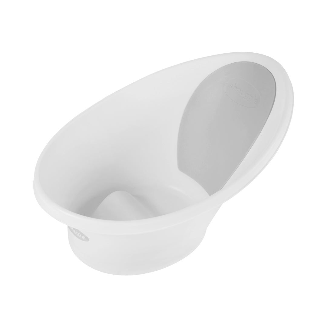 Shnuggle Newborn Babybadje White Grey De Gele Flamingo