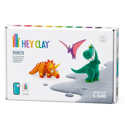 HeyClay 6 Potjes Speelklei | Dino's
