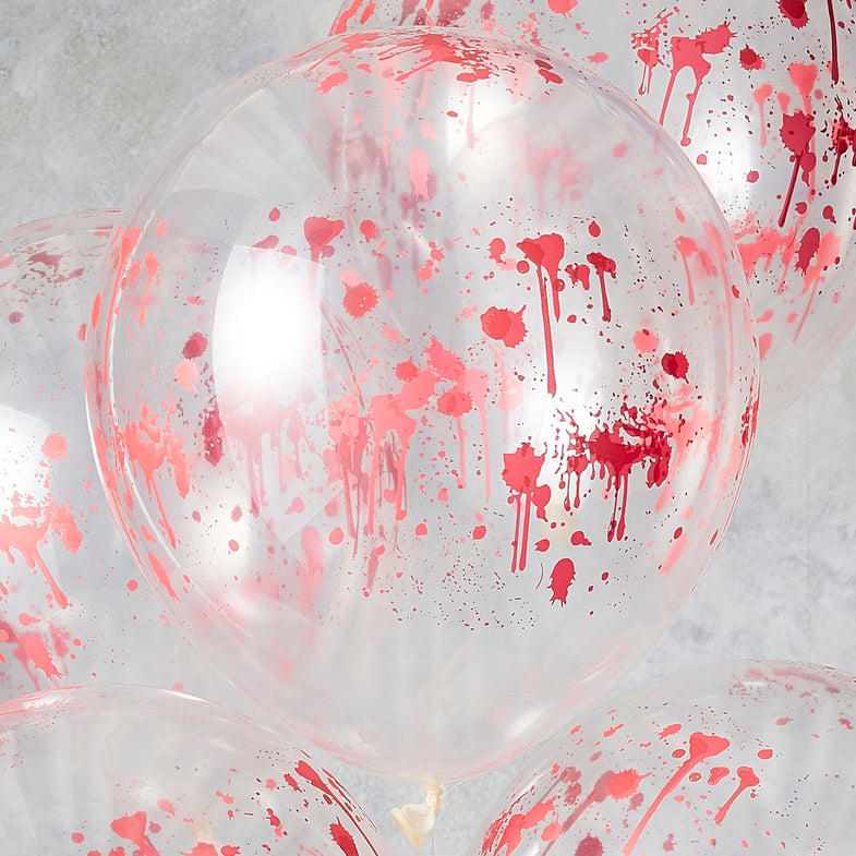 Ginger Ray Ballonnen Set 5 Blood Print | Halloween Ballonnen