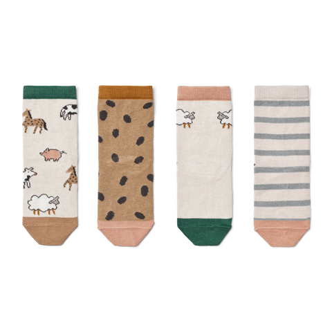 Liewood Silas Socks 4-Pack | Farm / Sandy*