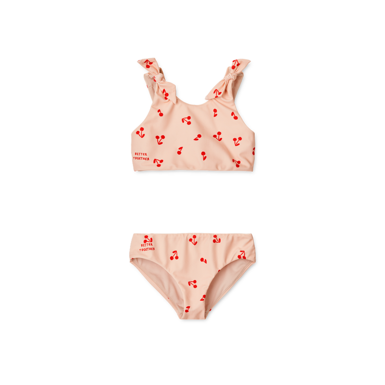 Liewood Bow Printed Bikini Set | Cherries / Apple blossom