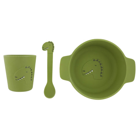Trixie Silicone First Meal Set Eetset | Mr. Dino