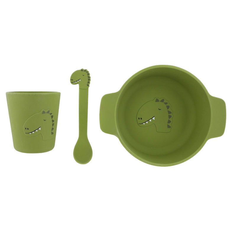 Trixie Silicone First Meal Set Eetset | Mr. Dino