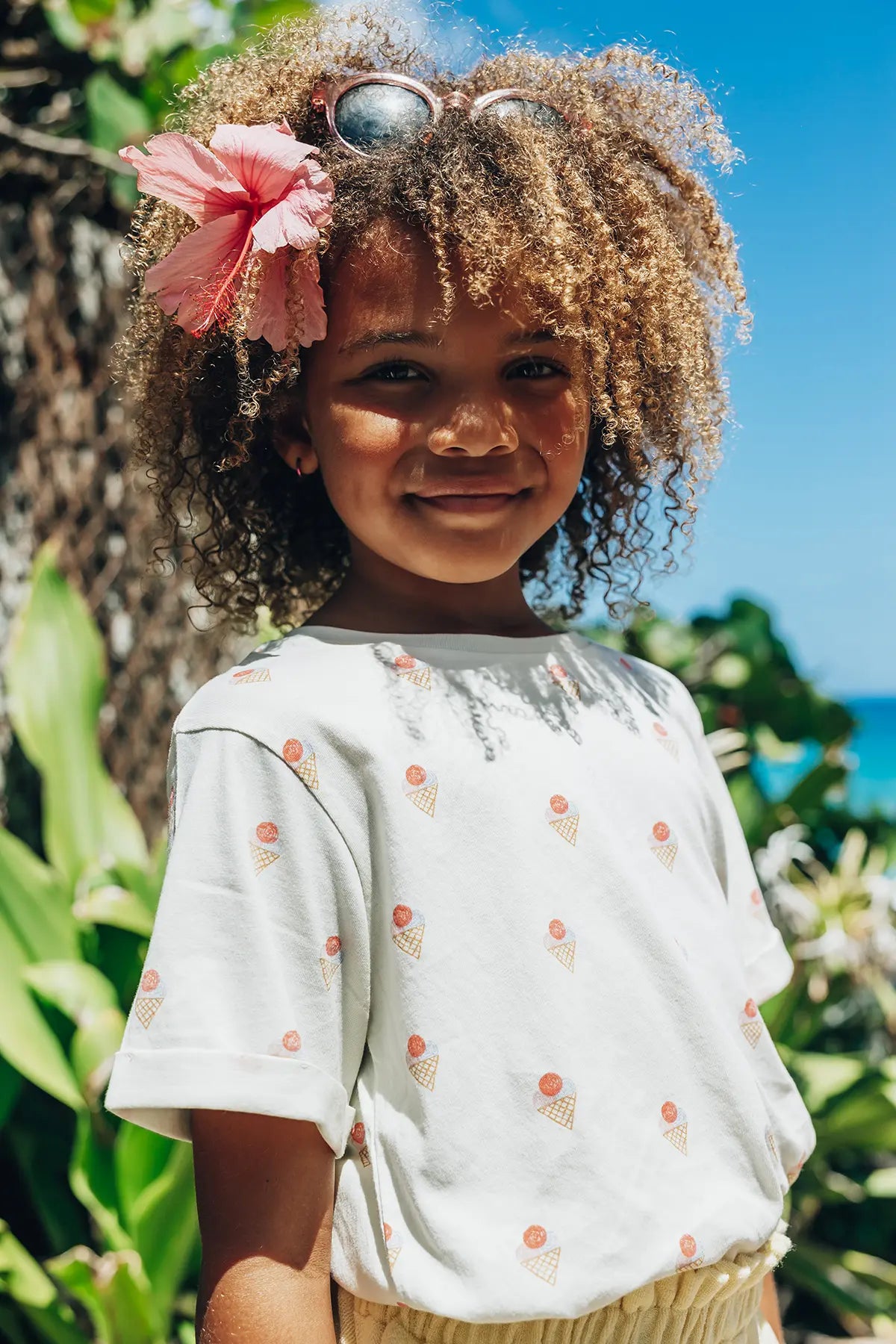 Sproet & Sprout TShirt Ice Cream Print De Gele Flamingo