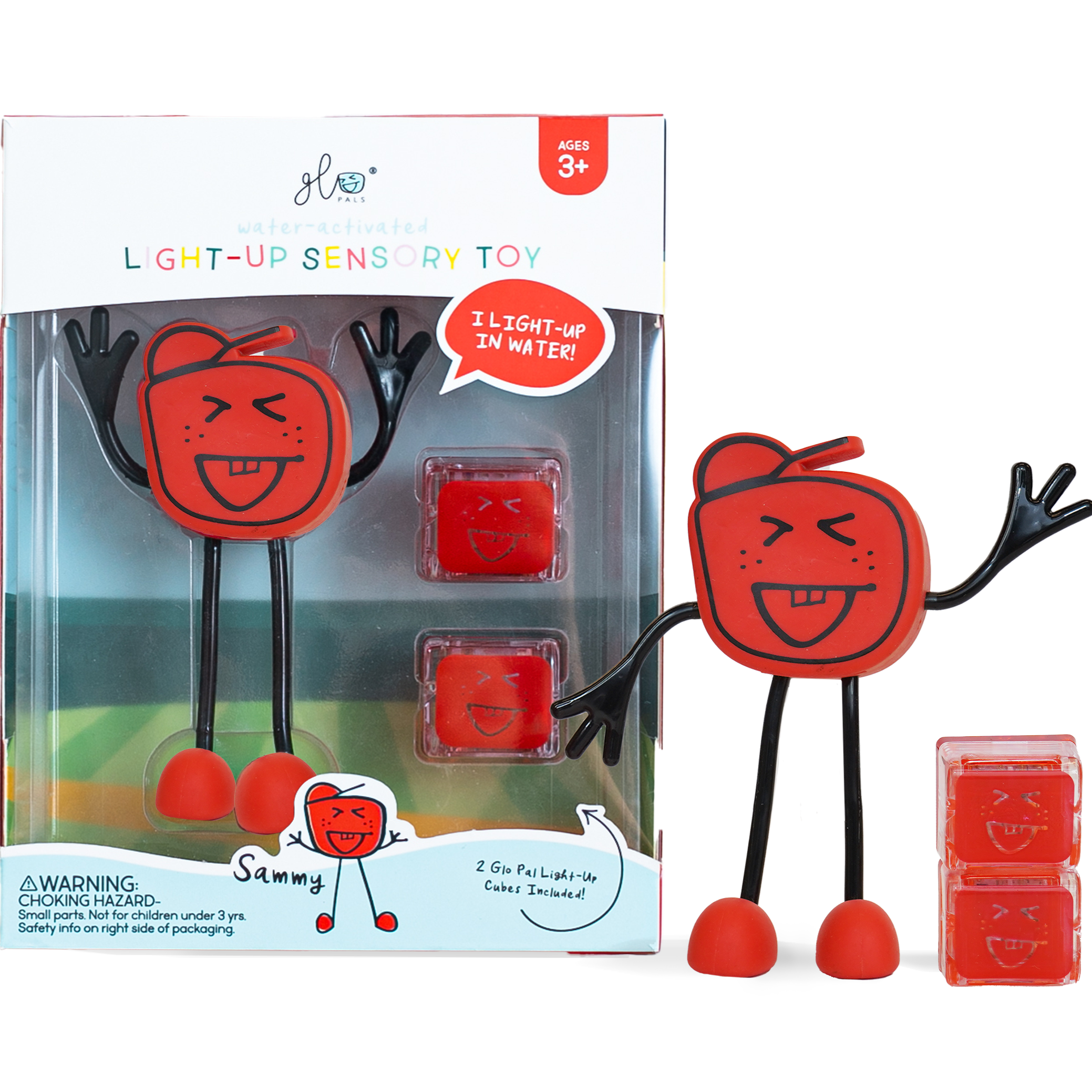 Glo Pals Originele watergeactiveerde lichtkubus voor sensorisch spel (Pippa - groen Glo Pals Originele watergeactiveerde lichtkubus voor sensorisch spel (Pippa - groen
