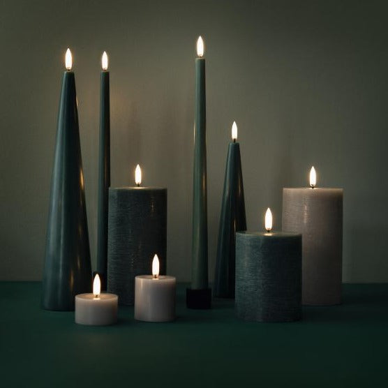 Uyuni LED Kaars Pillar Melted Candle 7,8x10 cm | Sandstone Rustic