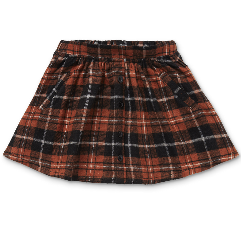 Sproet & Sprout Skirt Flannel Check | Barn Red  *