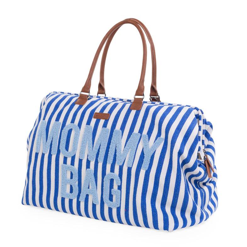 Childhome Weekendtas Mommy Bag Verzorgingstas | Stripes Electric Blue / Light Blue