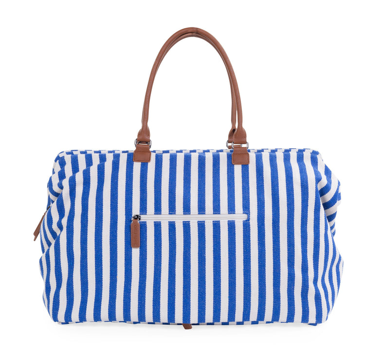Childhome Weekendtas Mommy Bag Verzorgingstas | Stripes Electric Blue / Light Blue