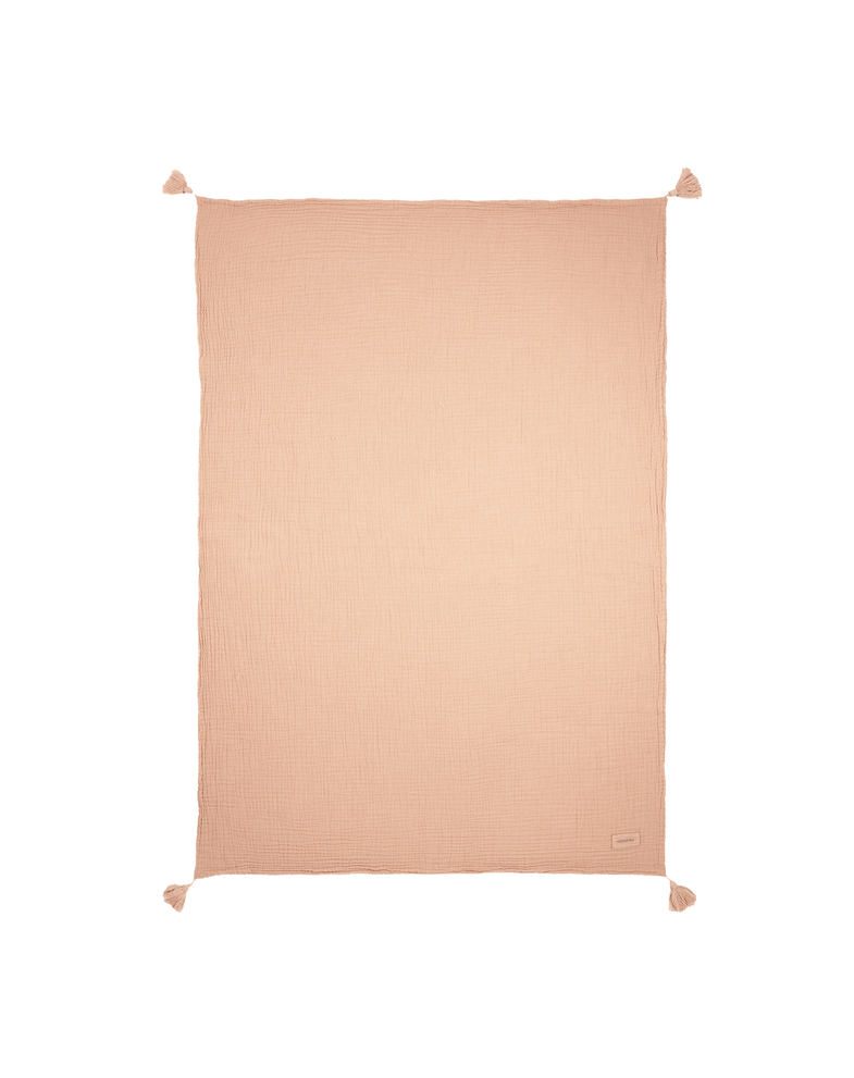 Nobodinoz Wabi Sabi Double Muslin Blanket 65x100cm | Powder Pink
