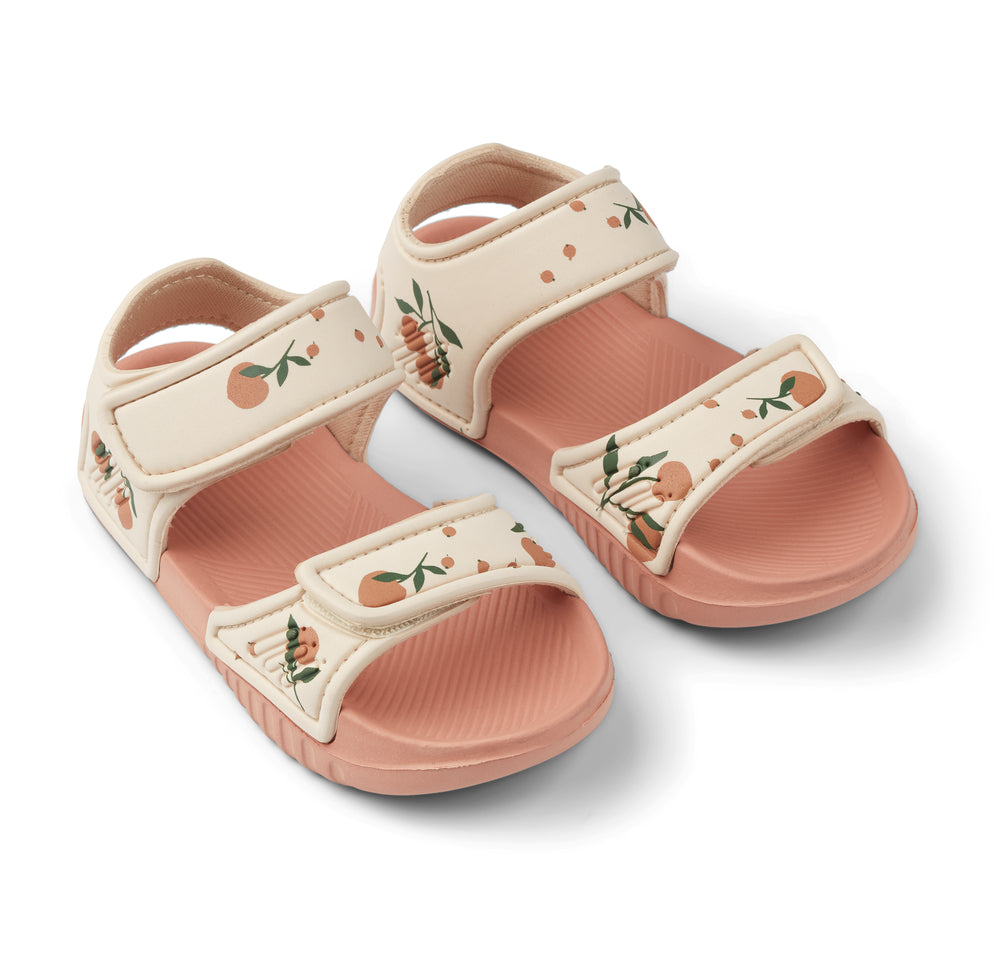 Liewood Blumer Sandalen Peach Sea Shell Mix De Gele Flamingo