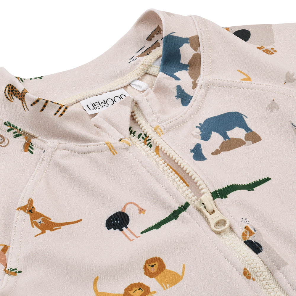 Liewood Max UV Swim Jumpsuit Zwempakje All Together Sandy De Gele