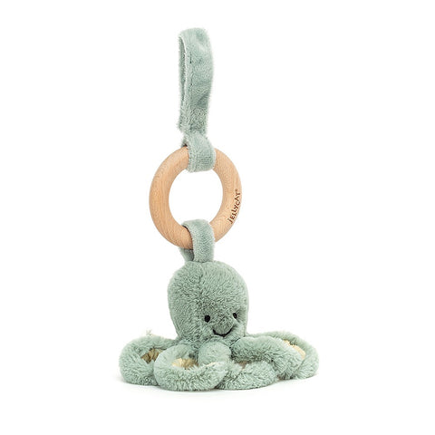 Jellycat Knuffel Odyssey Octopus Wooden Ring Toy*