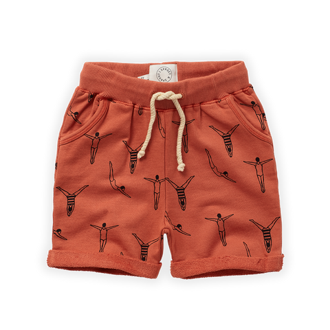 Sproet & Sprout Sweat Shorts | Swimmers Tuscany Red  *