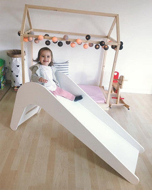 Jupiduu Glijbaan roze hout 145x43x68cm - DE GELE FLAMINGO - Kids concept store 
