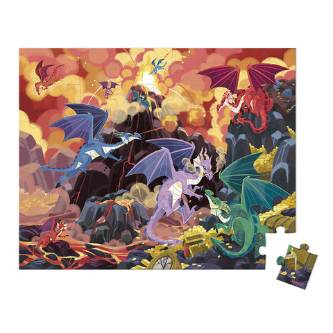 Janod kofferpuzzel 54st | Fiery Dragons *