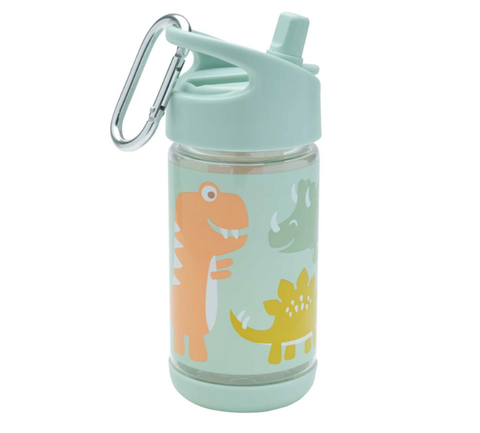 SugarBooger Handige Flip & Sip Tritan Drinkfles Baby Dinosaur