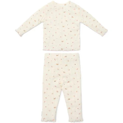 * Little Dutch Twee-delige Pyjama Fairy Blossom | Wit