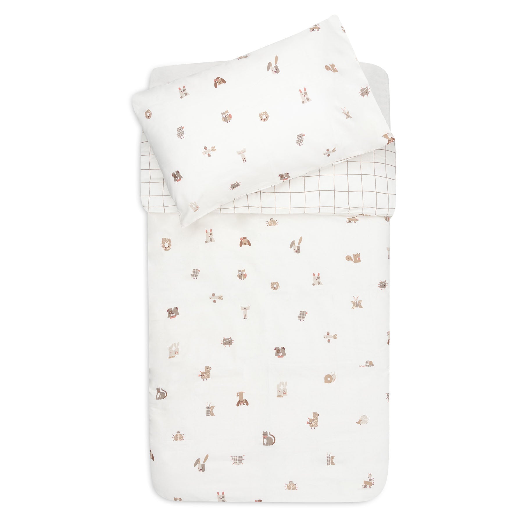 Jollein Dekbedovertrek Met Sloop 100x140cm | Animal Friends