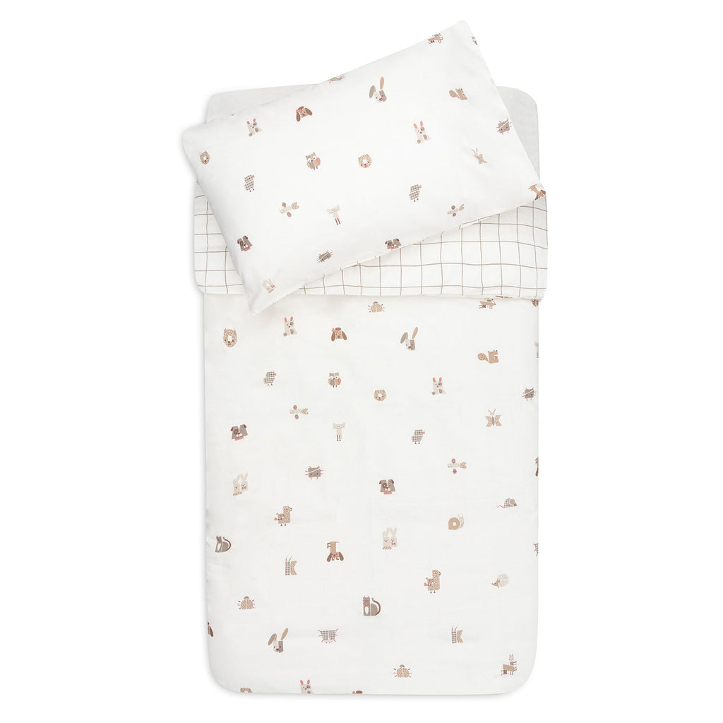 Jollein Dekbedovertrek Met Sloop 100x140cm | Animal Friends