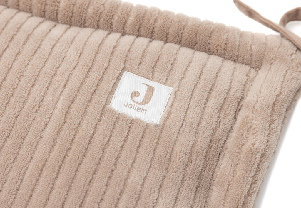 Jollein Boxbumper 180x30cm Cloudy Rib | Milky Coffee