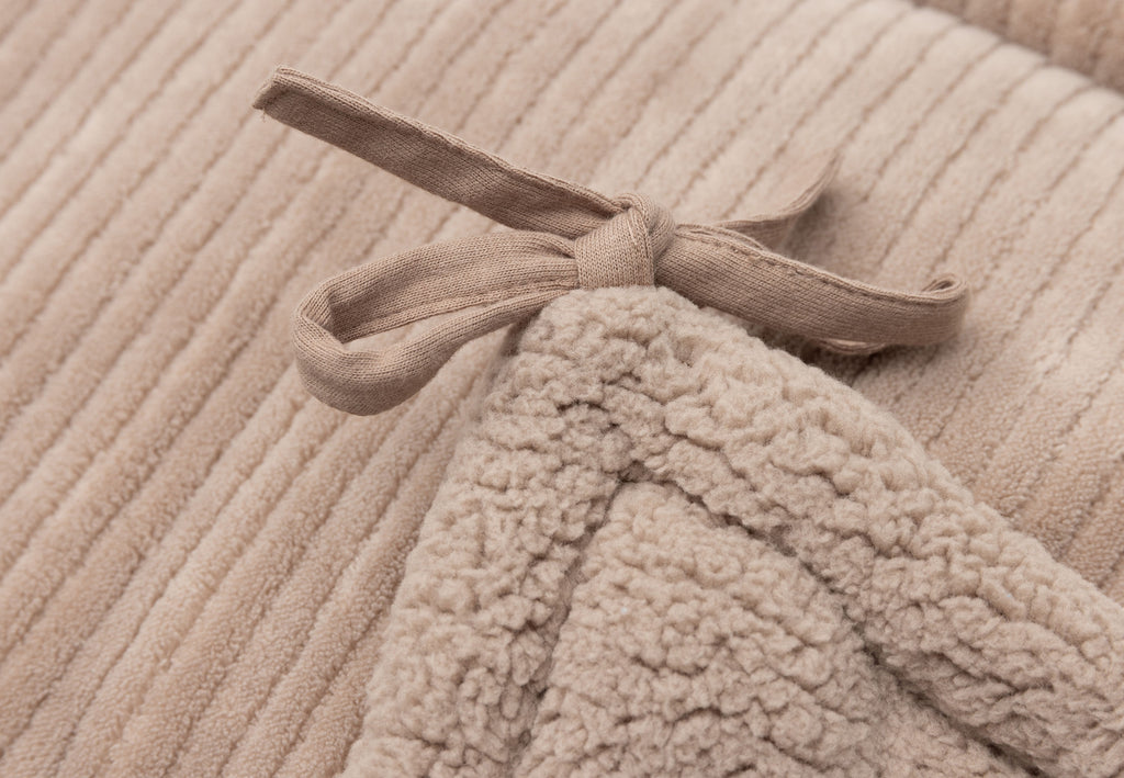 Jollein Boxbumper 180x30cm Cloudy Rib | Milky Coffee