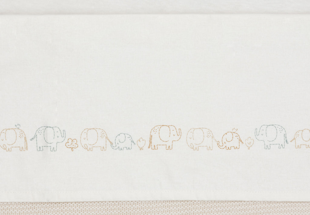 Jollein Laken Wieg 75x100cm | Elephant Tales