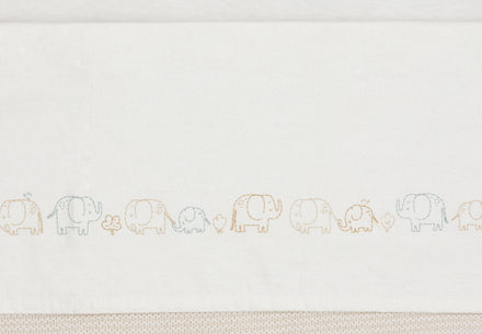 Jollein Laken Wieg 75x100cm | Elephant Tales