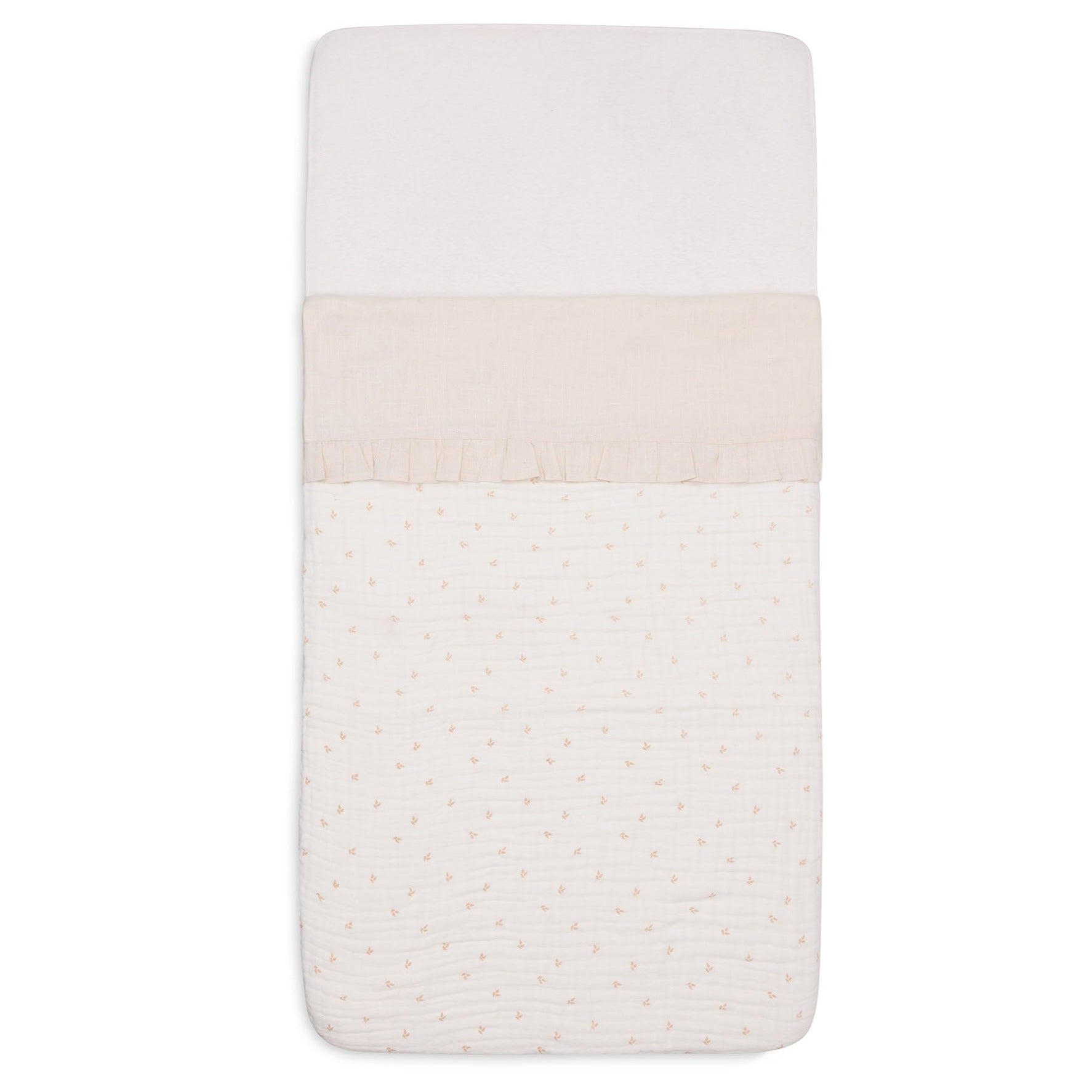 * Jollein Laken Ledikant 120x150cm | Ruffle Natural