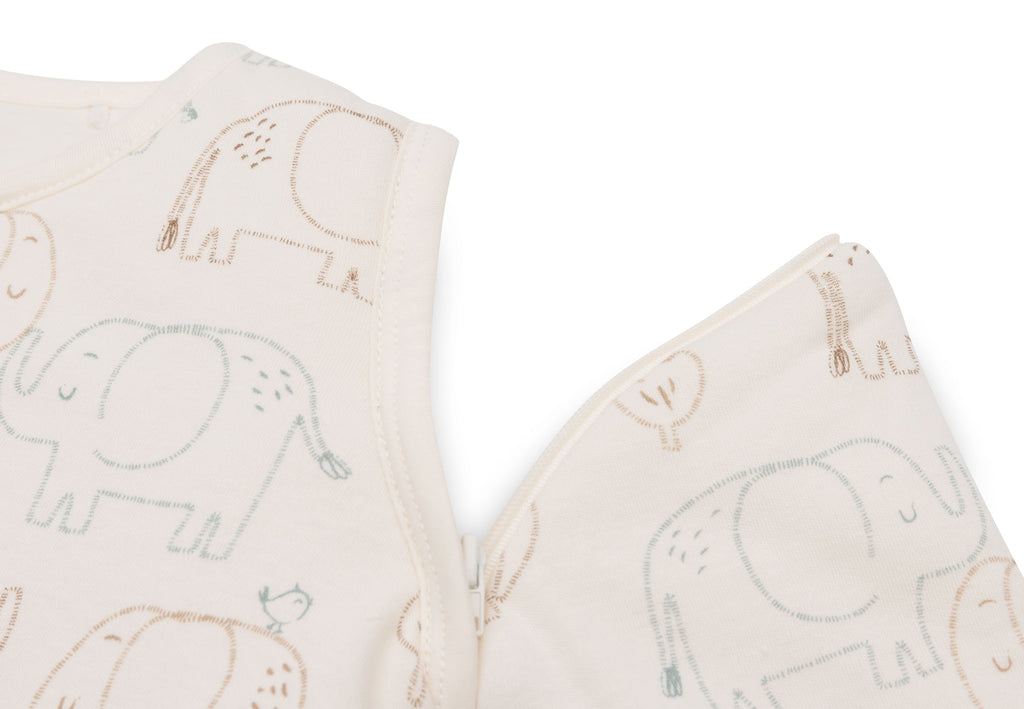 Jollein Baby Slaapzak Met Afritsbare Mouw 90cm | Elephant Tales