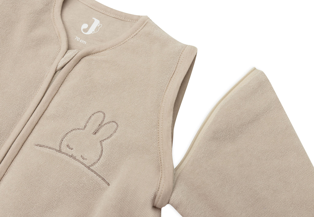 * Jollein Slaapzak Met Afritsbare Mouw 70cm Sleepy Miffy Terry | Nougat