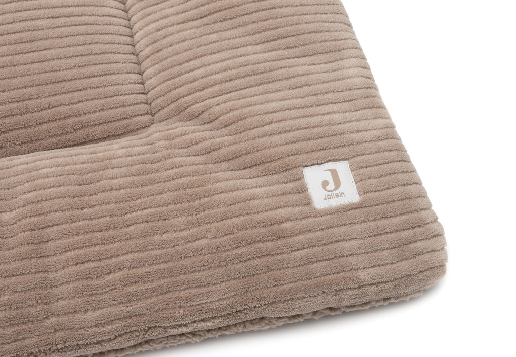 Jollein Boxkleed 75x95cm Cloudy Rib | Milky Coffee