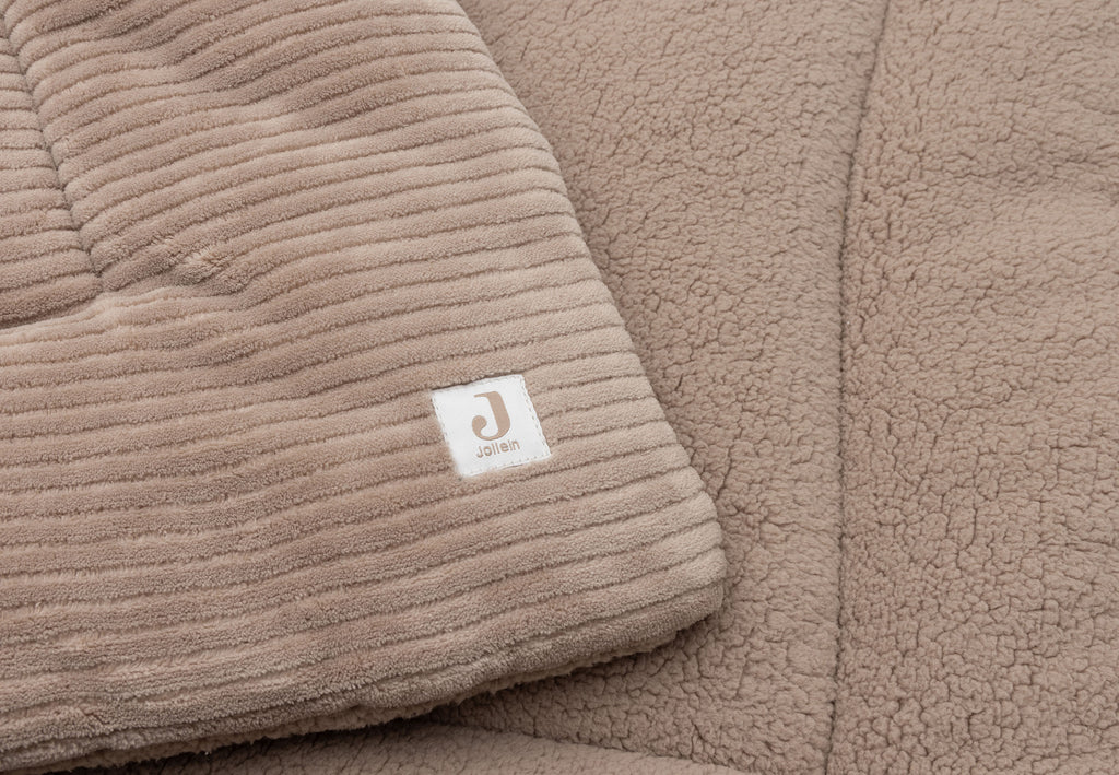 Jollein Boxkleed 75x95cm Cloudy Rib | Milky Coffee