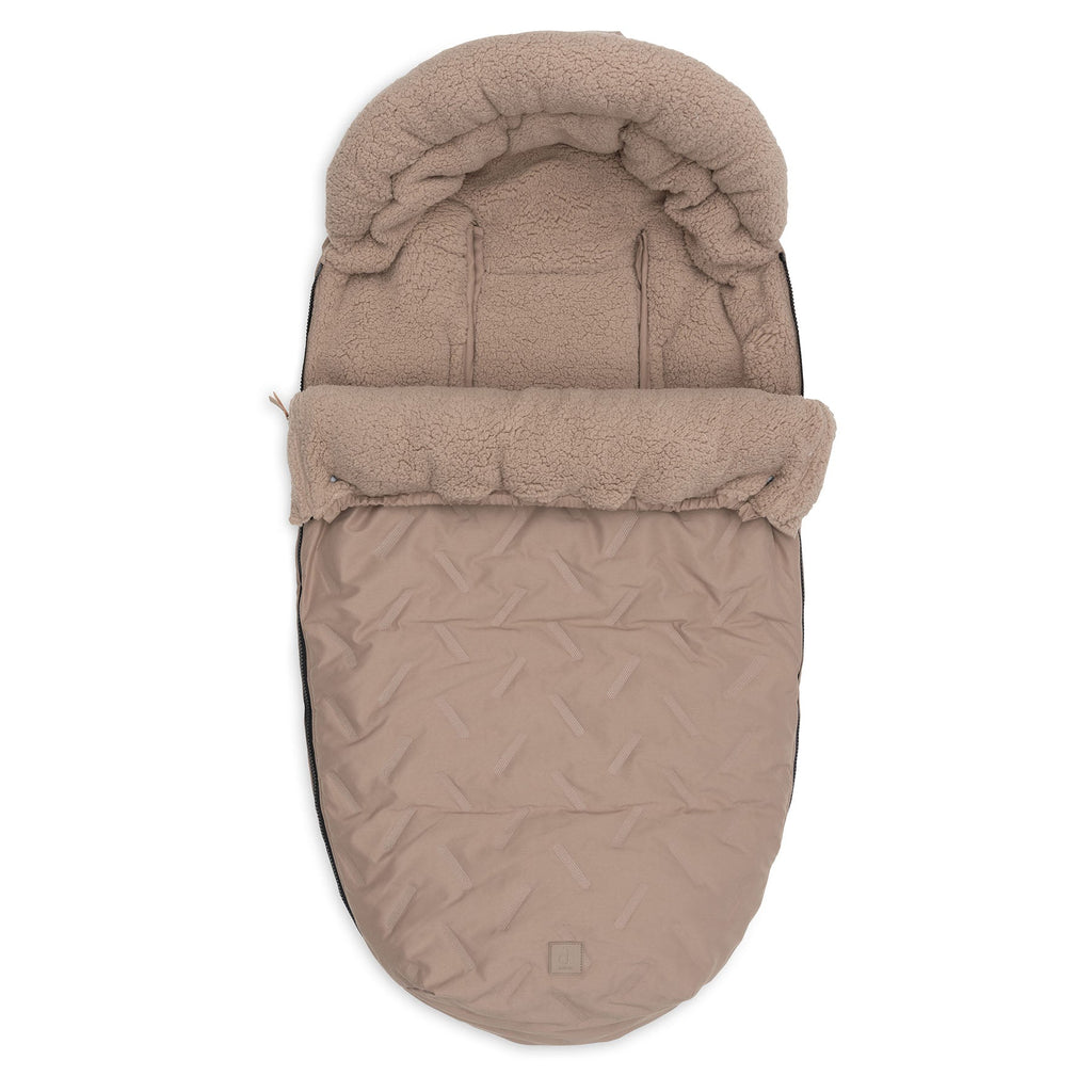 Jollein Voetenzak Buggy/Kinderwagen Embossed | Milky Coffee