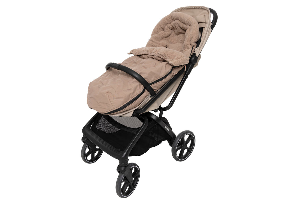 Jollein Voetenzak Buggy/Kinderwagen Embossed | Milky Coffee