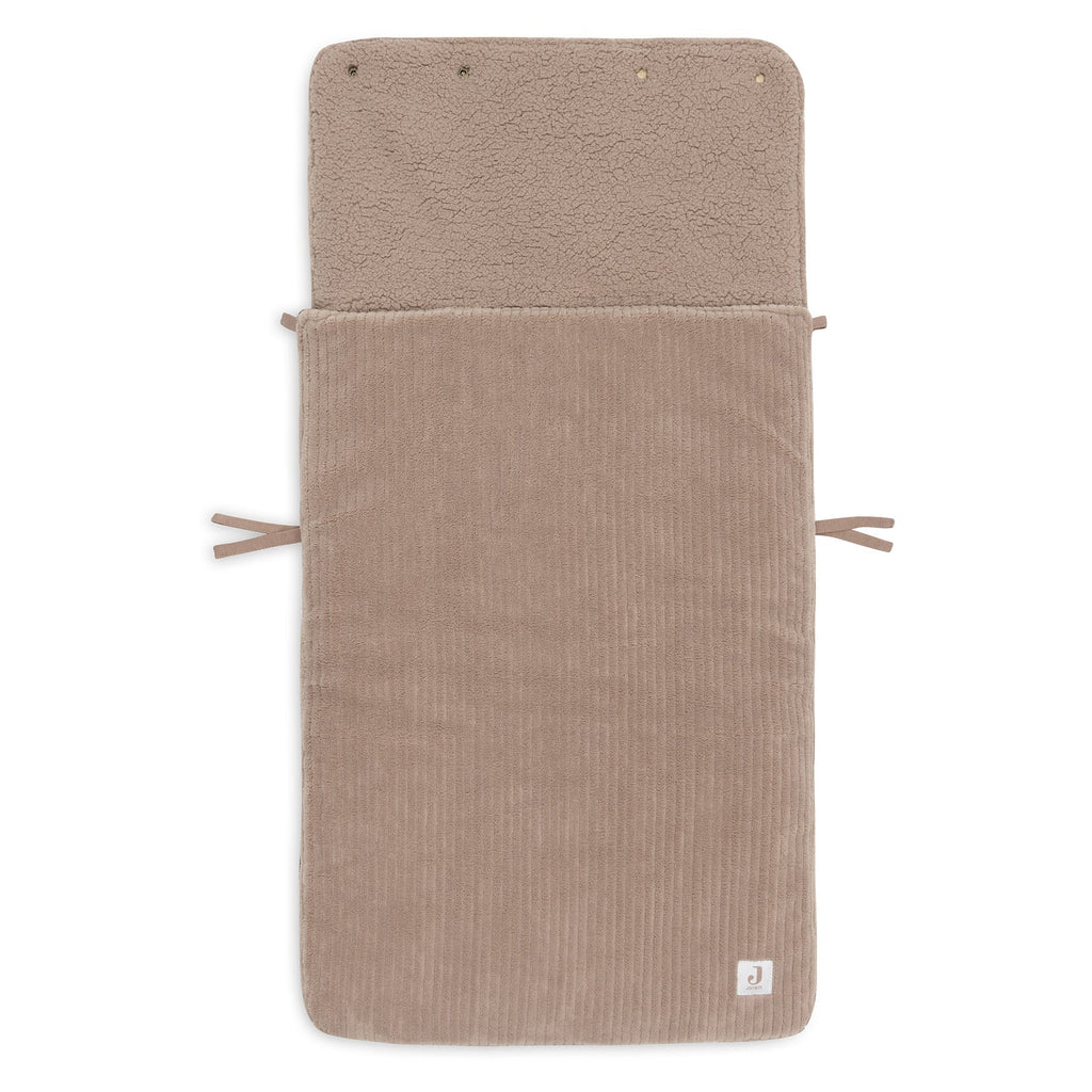 Jollein Voetenzak Groep 0+ 3/5 Punts Gordel Cloudy Rib | Milky Coffee