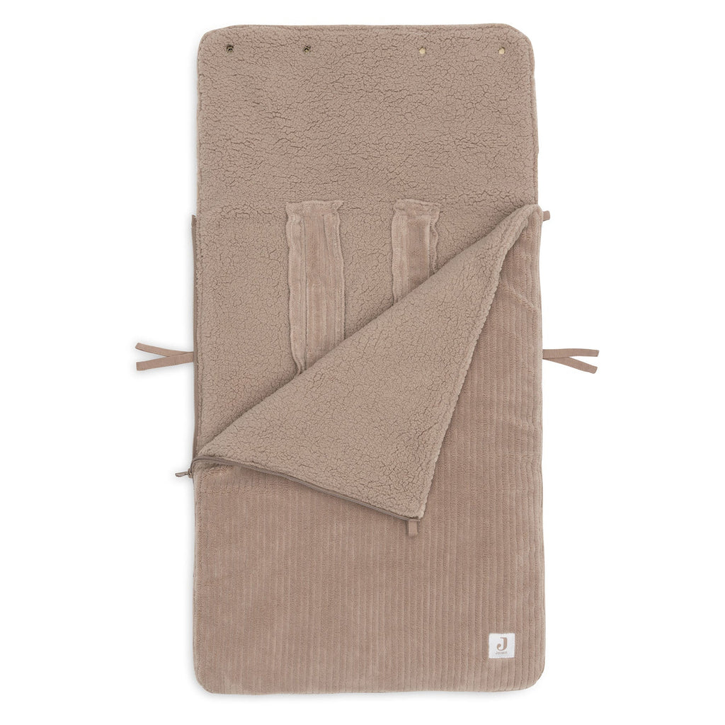 Jollein Voetenzak Groep 0+ 3/5 Punts Gordel Cloudy Rib | Milky Coffee