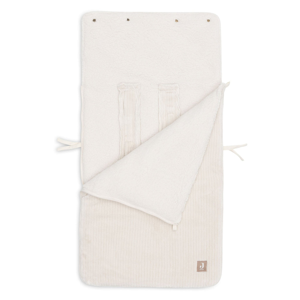 Jollein Voetenzak Groep 0+ 3/5 Punts Gordel Cloudy Rib | Oatmeal