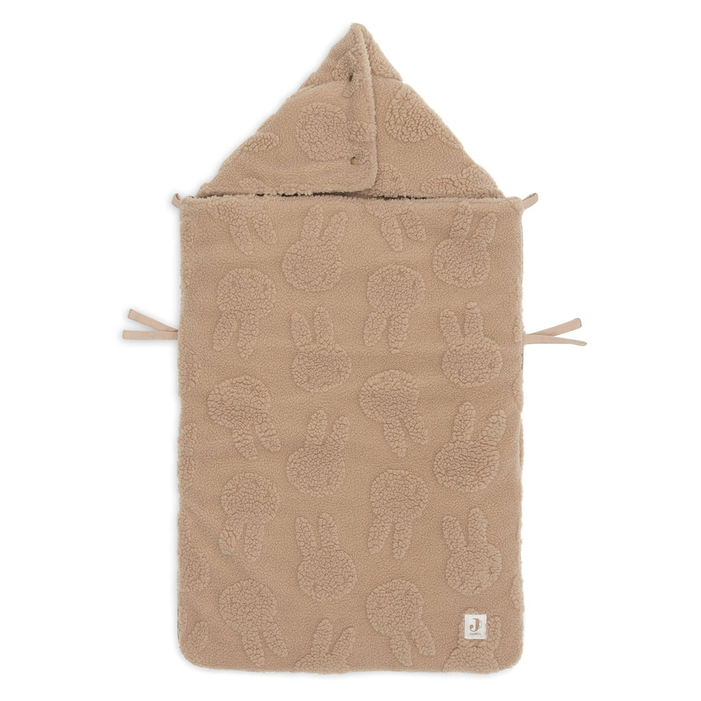 Jollein Voetenzak Groep 0+ 3/5 Punts Gordel Miffy Jacquard Teddy | Biscuit