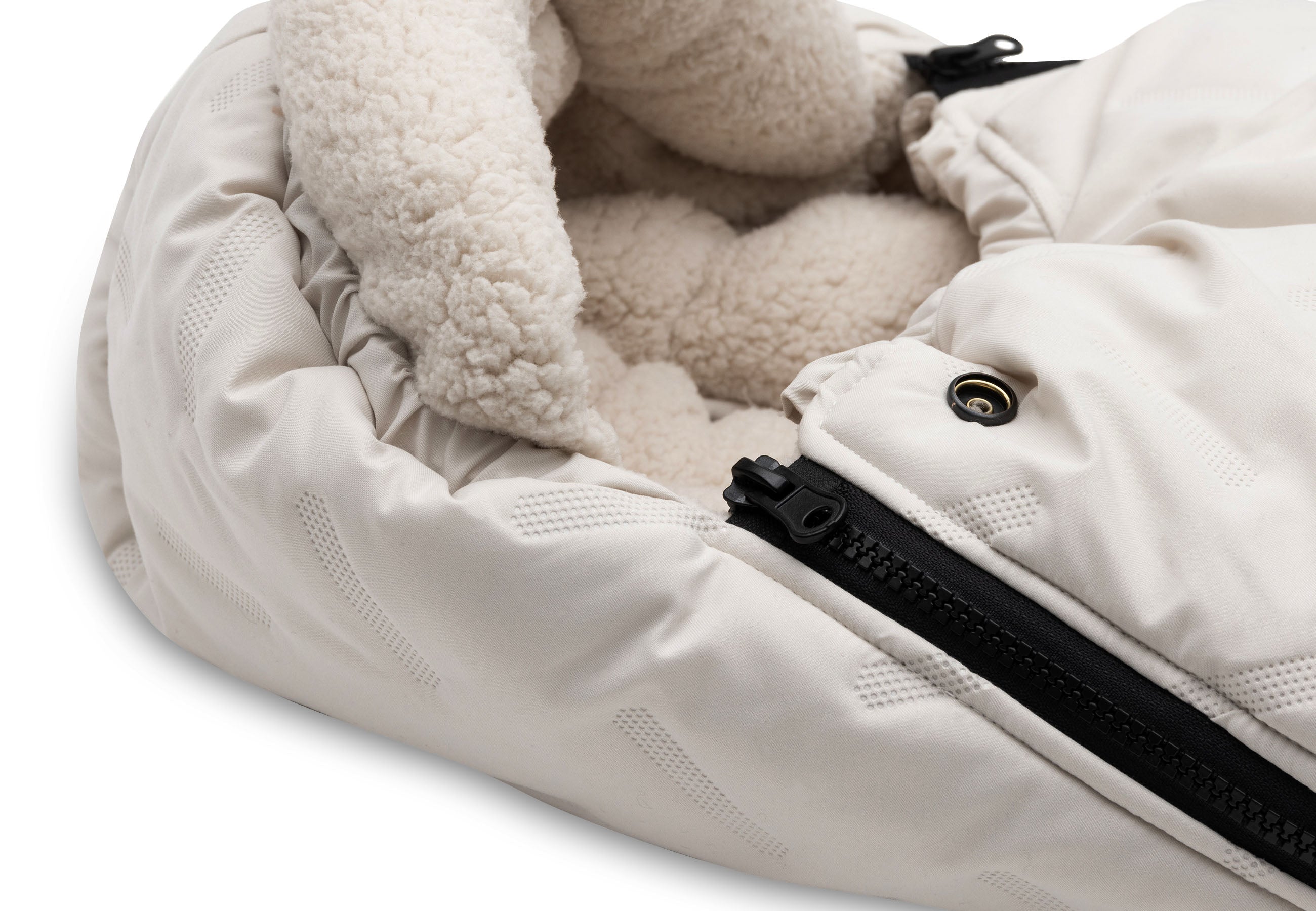 Jollein Voetenzak Groep 0+ 3/5 Punts Gordel Embossed | Sand