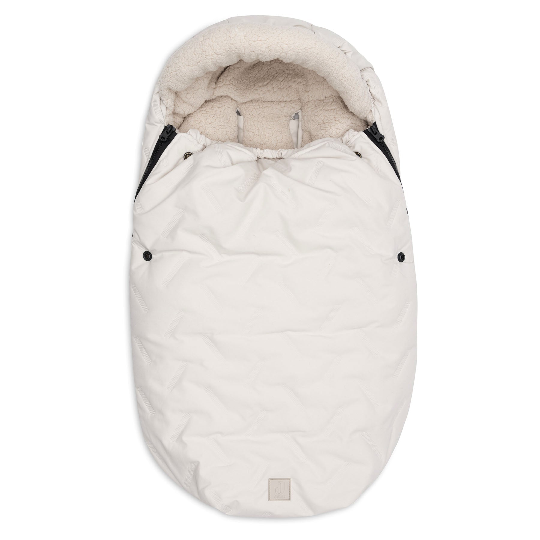 Jollein Voetenzak Groep 0+ 3/5 Punts Gordel Embossed | Sand