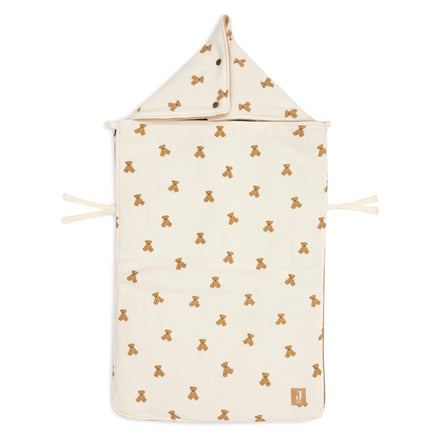 Jollein Voetenzak groep 0+ 3/5 punts gordel Mini Teddy Bear Waffle