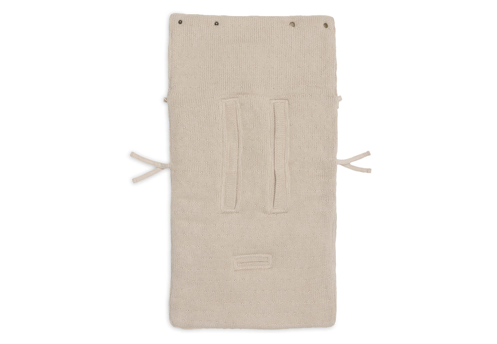 Jollein Voetenzak groep 0+ 3/5 punts gordel Sprinkle Knit | Sand