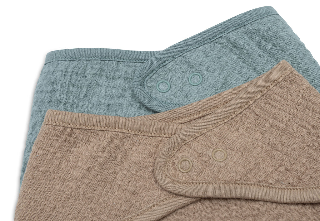 Jollein Slab Bandana Hydrofiel Sea Green/Biscuit (2Pack)
