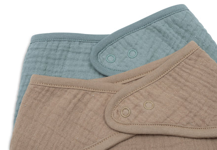 Jollein Slab Bandana Hydrofiel Sea Green/Biscuit (2Pack)
