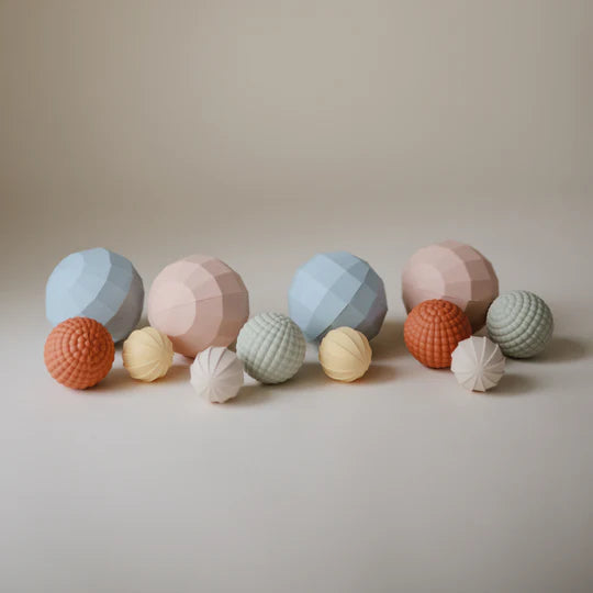 Mushie Sensorisch Speelgoed Nesting Spheres | Powder Blue