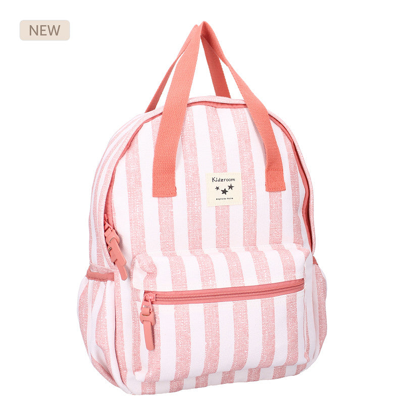Kidzroom Kleuter Rugzak 36x27x12cm | Stripe Frenzy Pink