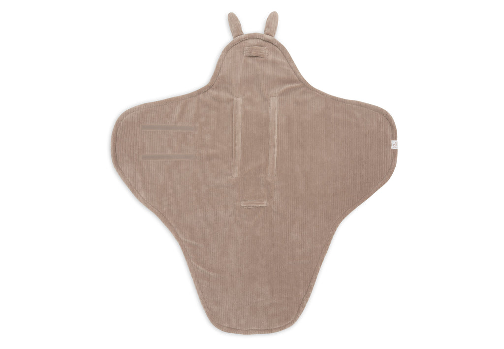 Jollein Wikkeldeken Bunny Cloudy Rib | Milky Coffee