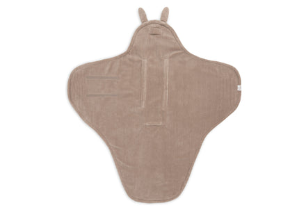 Jollein Wikkeldeken Bunny Cloudy Rib | Milky Coffee